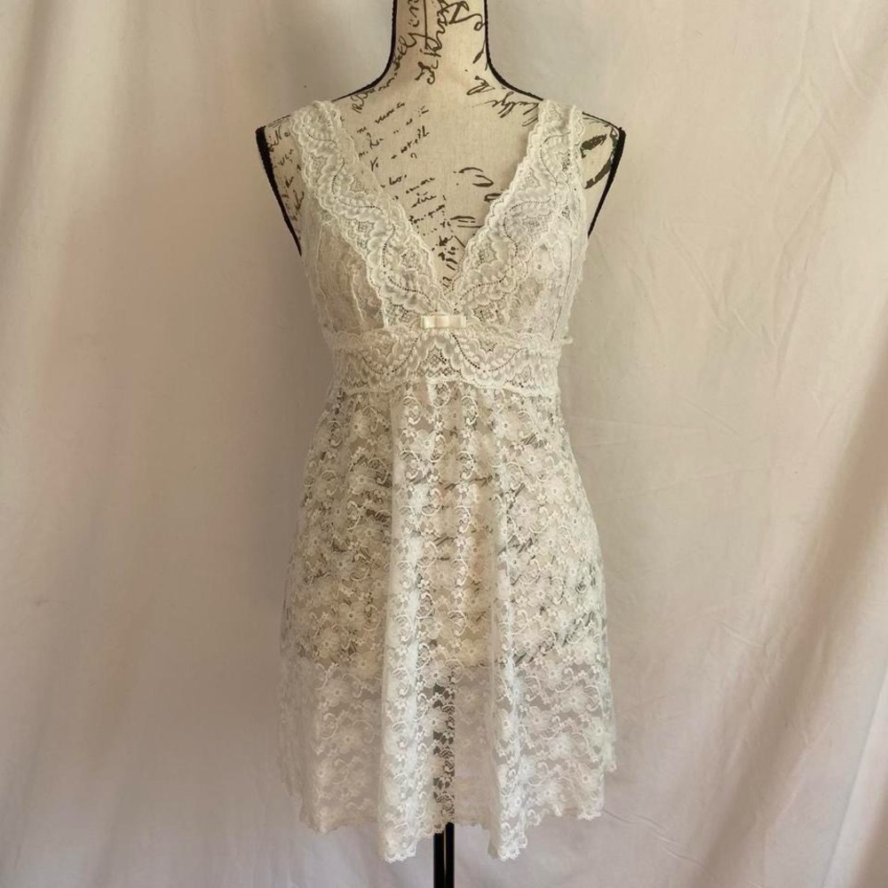 Lace Chemise Slip in White